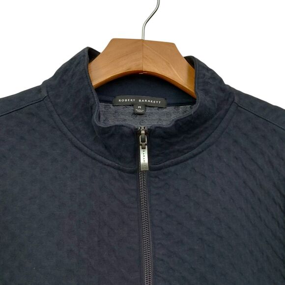 Robert Barakett Jacket Mens Medium Navy Morven Full Zip Textured Soft Fabric - Picture 3 of 12